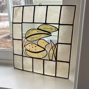 Capiz shell hanging bird suncatcher